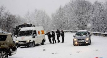 В Армении есть закрытые и труднопроходимые дороги: МЧС призывает всех ехать только в случае крайней необходимости